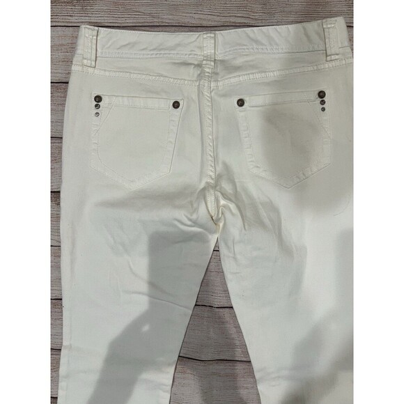 NWT Women’s Cache Ivory 5 Pocket Jeans Cotton Blend Size 8 - Picture 5 of 9